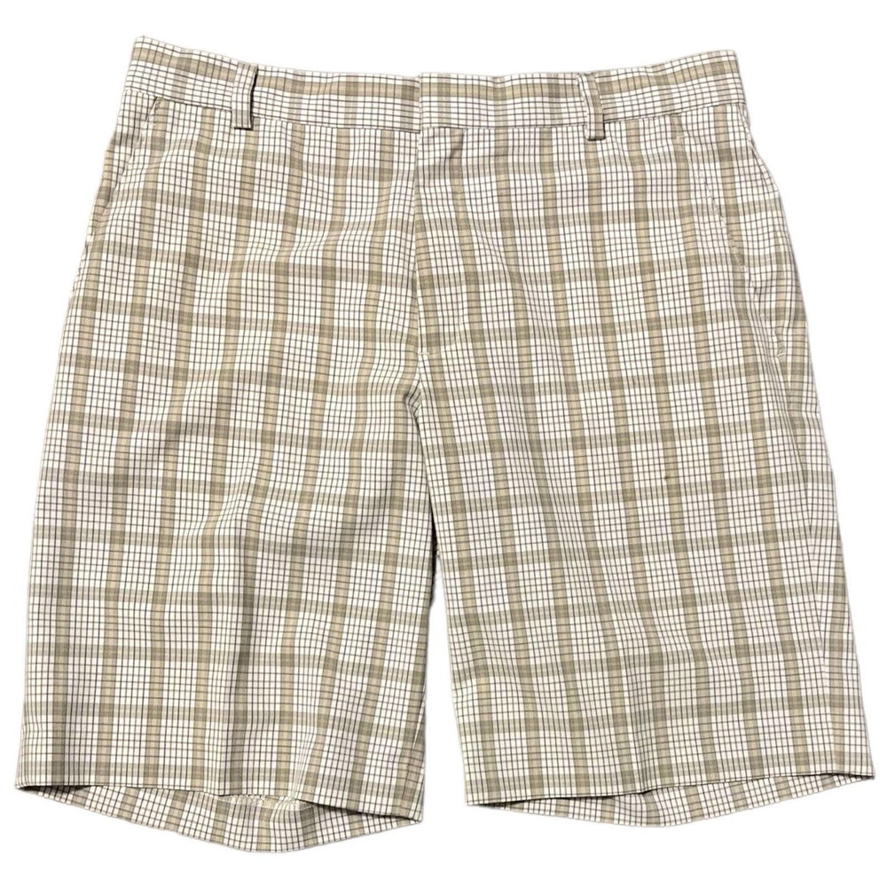 Nike Shorts men’s Size 34 Tiger Woods Collection Men's Golf Shorts Gray Plaid